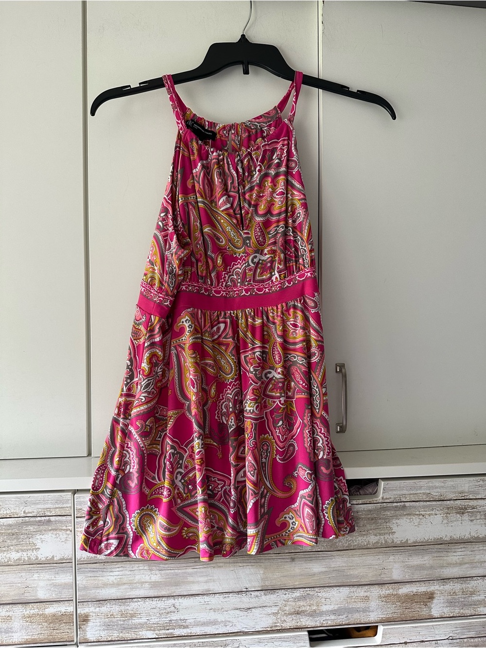 💗 INC International Concepts Petite Pink Paisley Fit & Flare Dress P/L